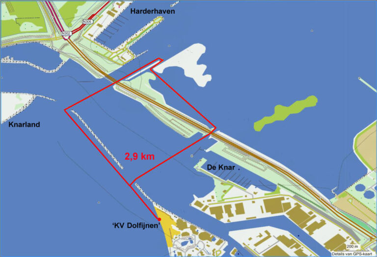 Kaart van kanoroute KV – Aquaduct – Viaduct – KV (2,9 km)